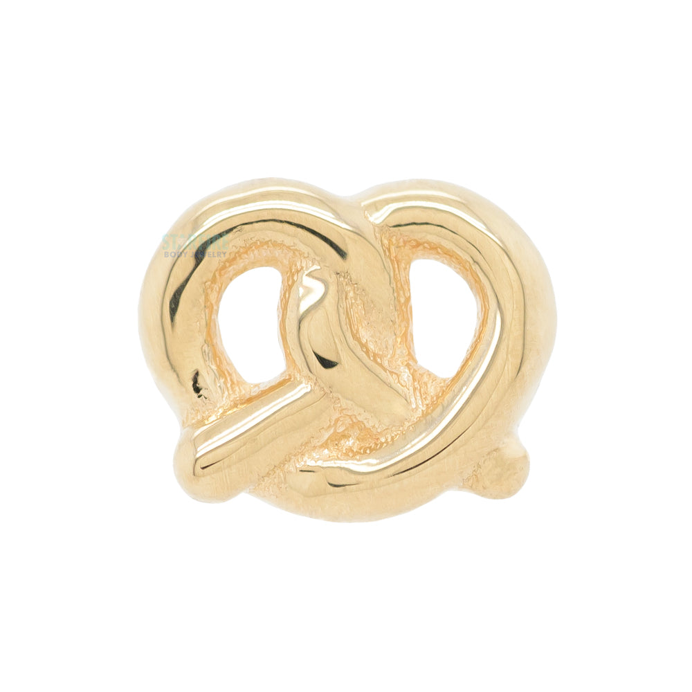 Pretzel Threaded End in Gold