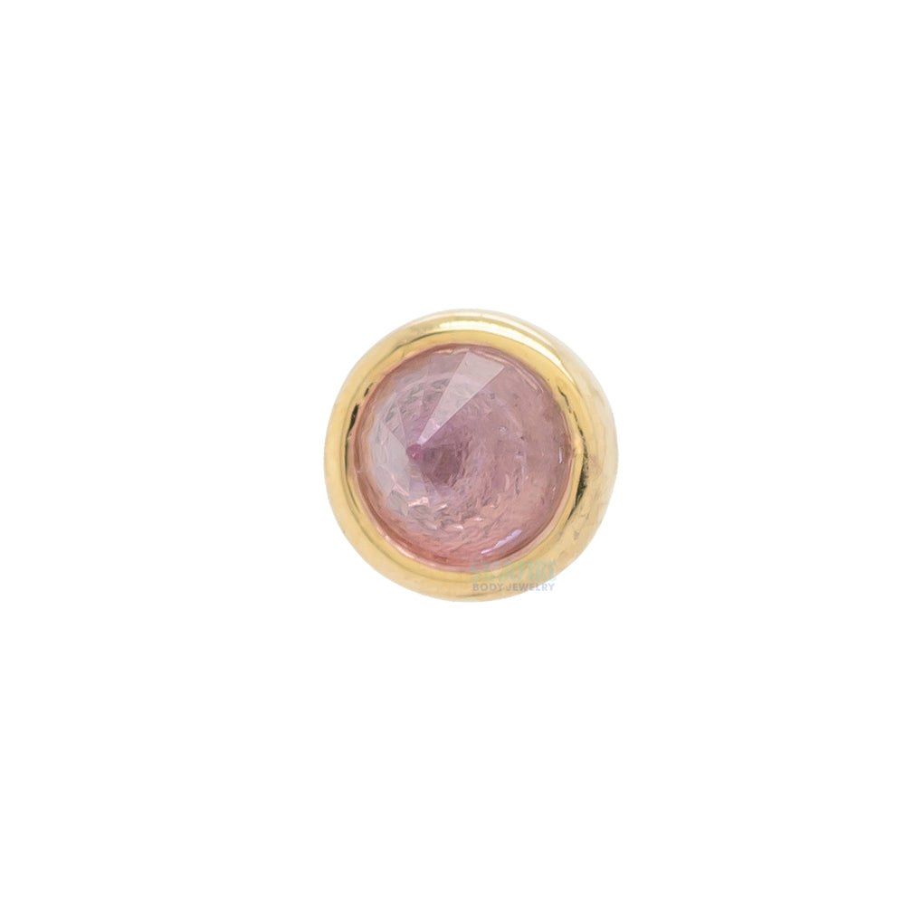 threadless: Round Bezel Reverse Set End in Gold with Amethyst