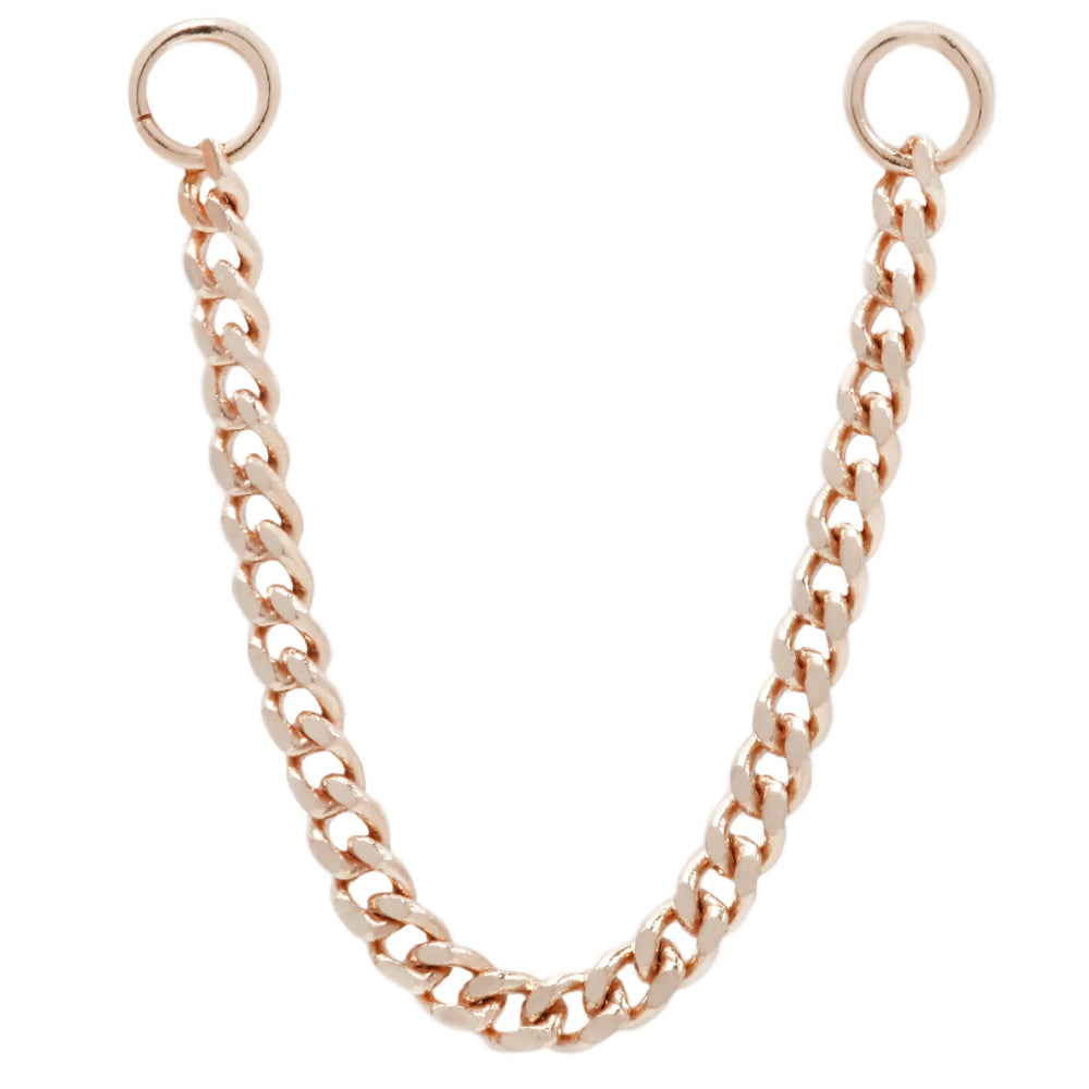 Faceted Chain Attachment in Gold