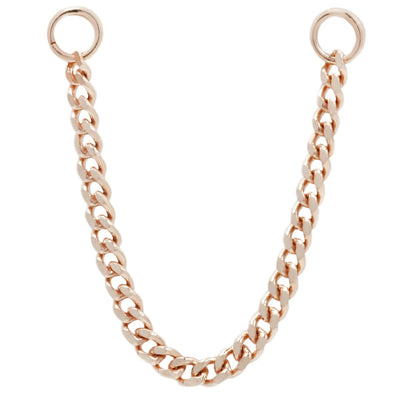 Faceted Chain Attachment in Gold