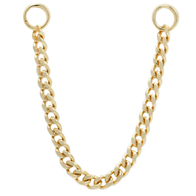 Faceted Chain Attachment in Gold