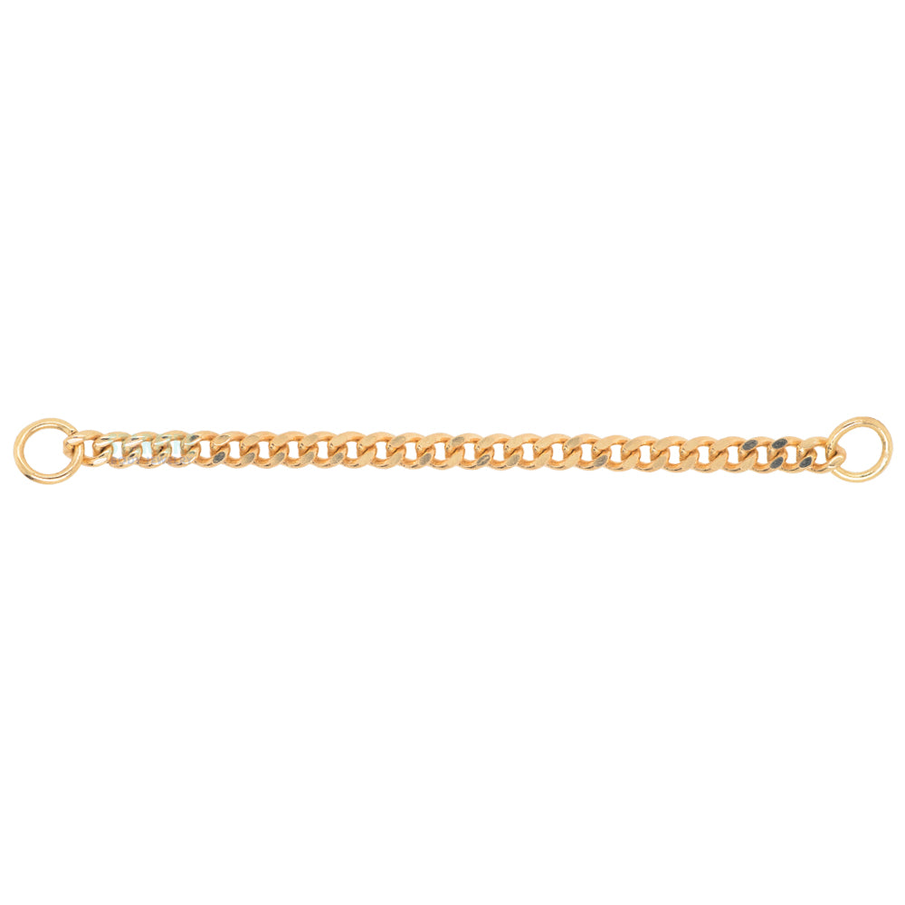 Faceted Chain Attachment in Gold
