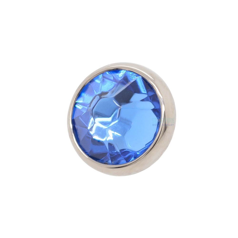 threadless: Crystal Flat Backed Faceted Gem End