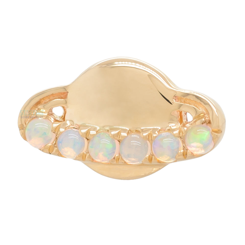 threadless: "Calypso" Mini End in Gold with Opal Ring