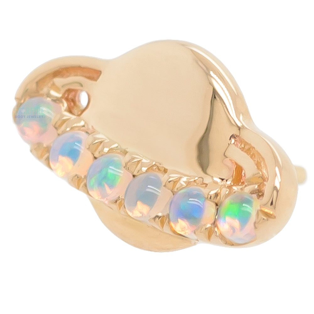 threadless: "Calypso" Mini End in Gold with Opal Ring