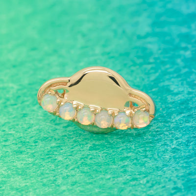 threadless: "Calypso" Mini End in Gold with Opal Ring