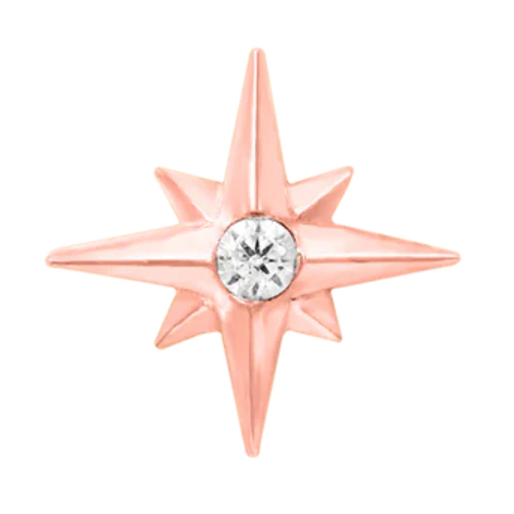 threadless: "Stella" End in Gold with CZ