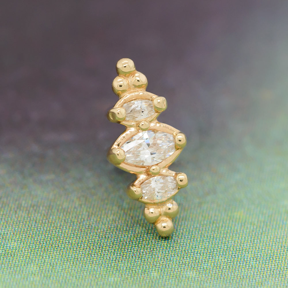 threadless: "Prose" End in Gold with CZ's