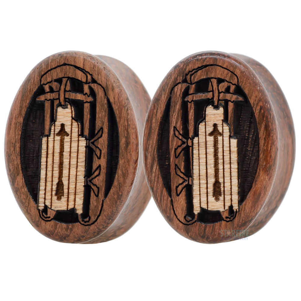 Sled Wood Oval Inlay Plugs