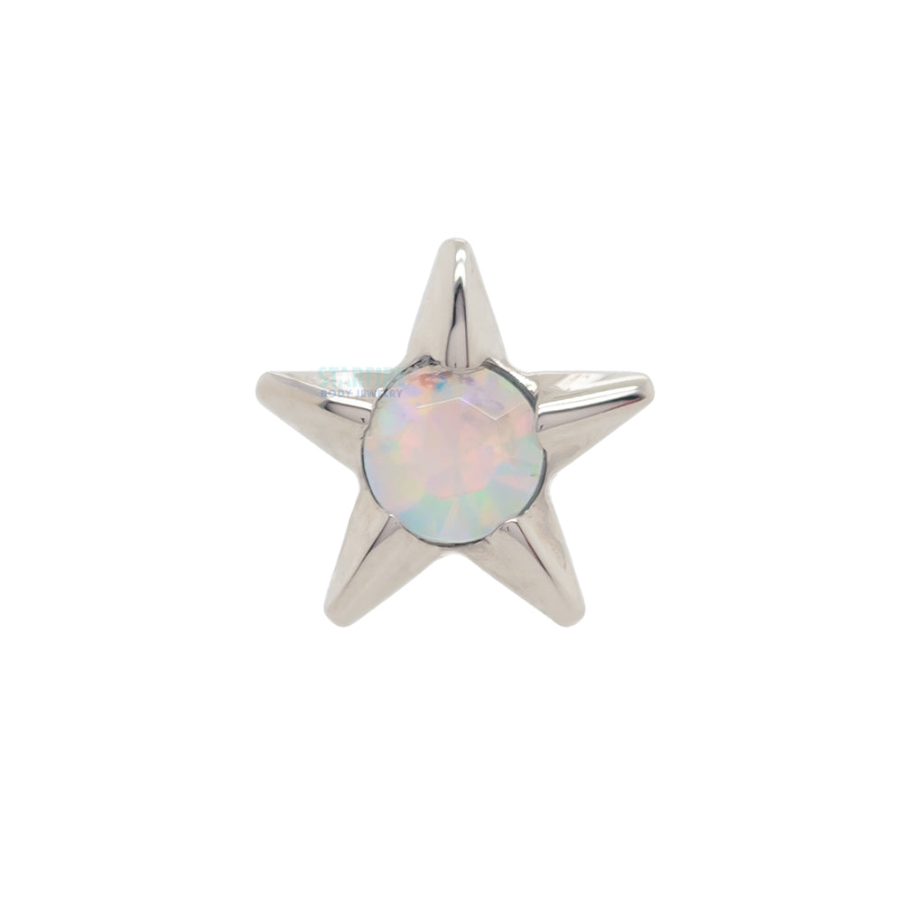 threadless: Gem Star End with Brilliant-Cut Gem