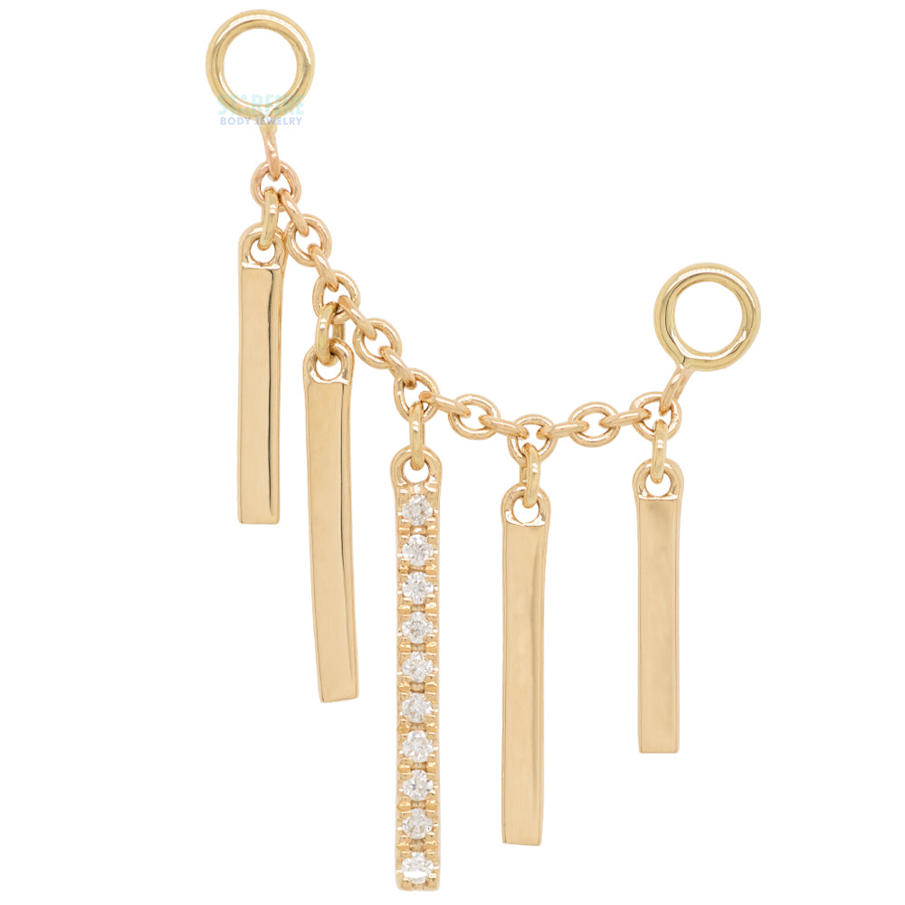 Chain with Dripping Gold Bars