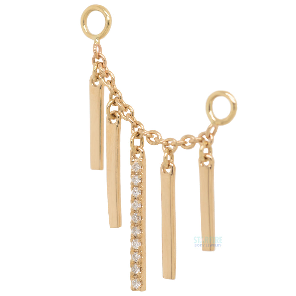 Chain with Dripping Gold Bars
