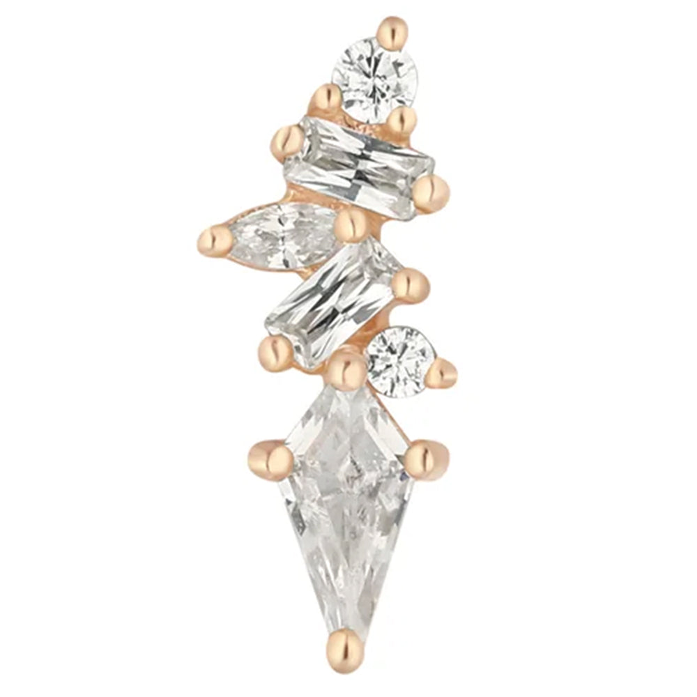 threadless: "Mixt" End in Gold with CZ's