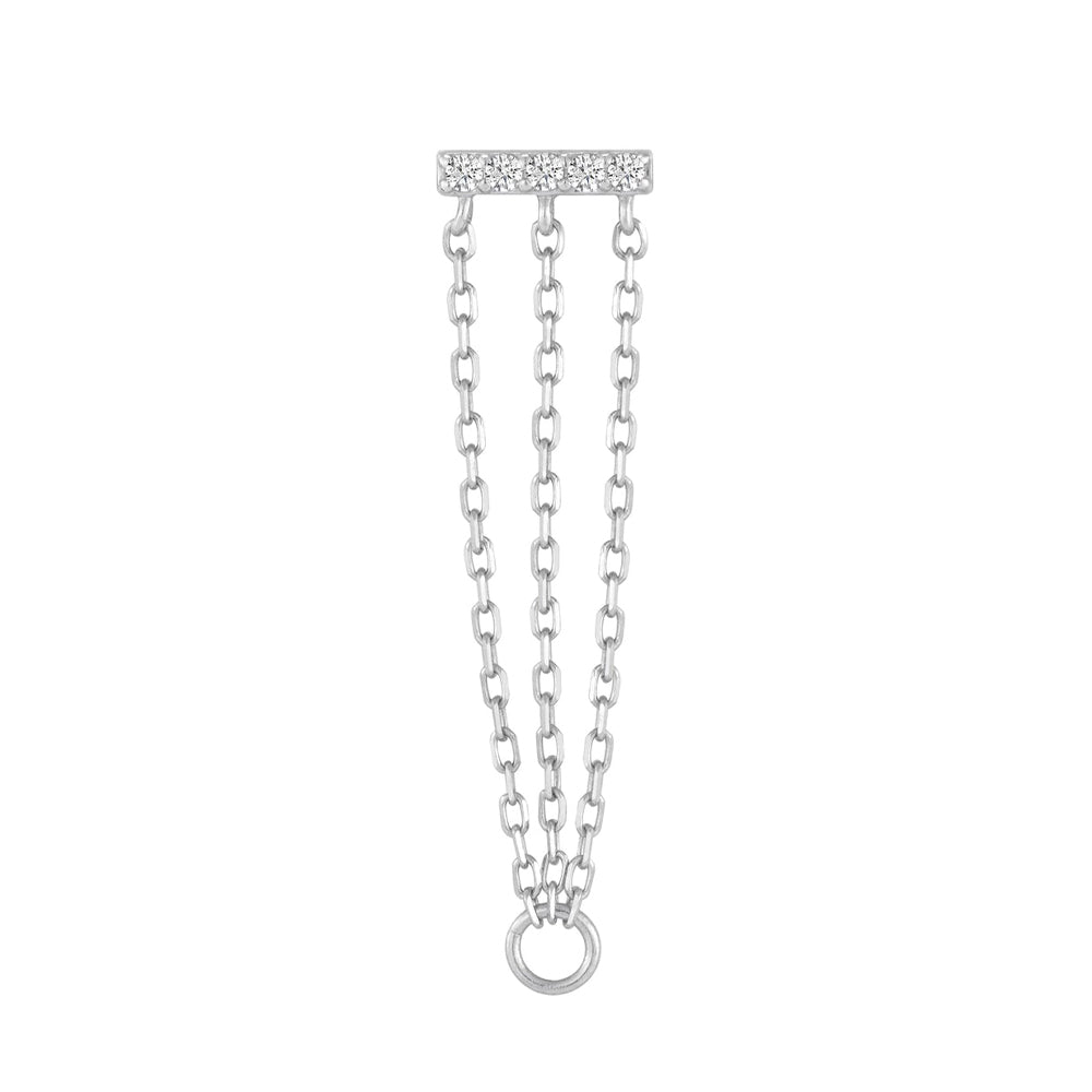 threadless: "Auralie" End with Chains in Gold with CZ's