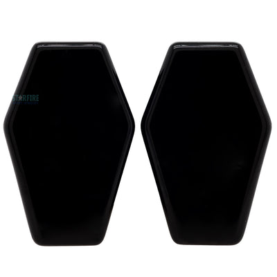 Coffin Stone Plugs - Black Obsidian