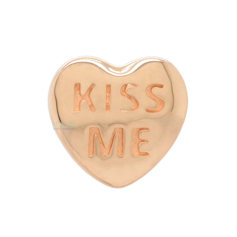 Valentine Conversation Hearts Threaded End in Gold