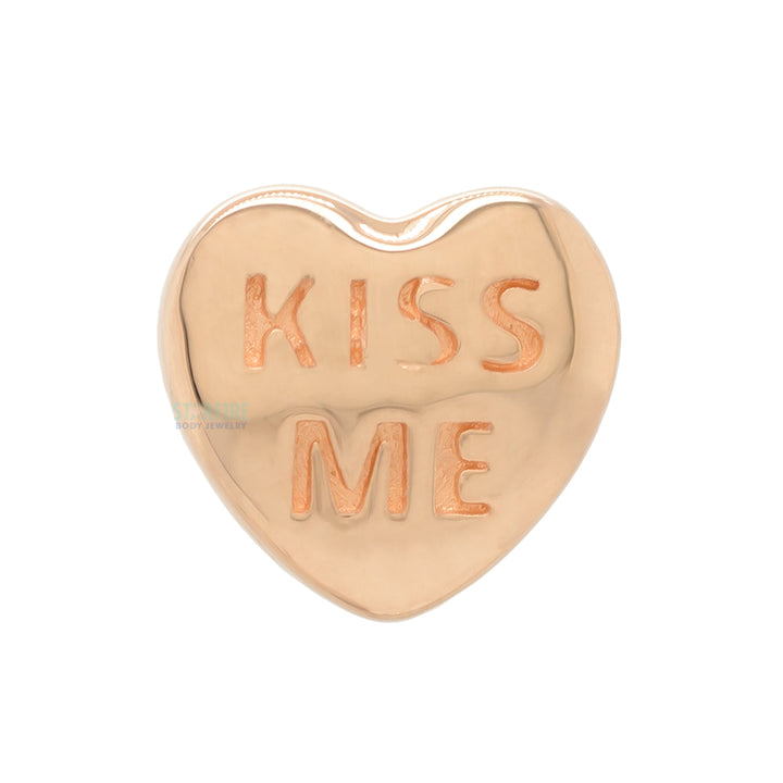 Valentine Conversation Hearts Threaded End in Gold