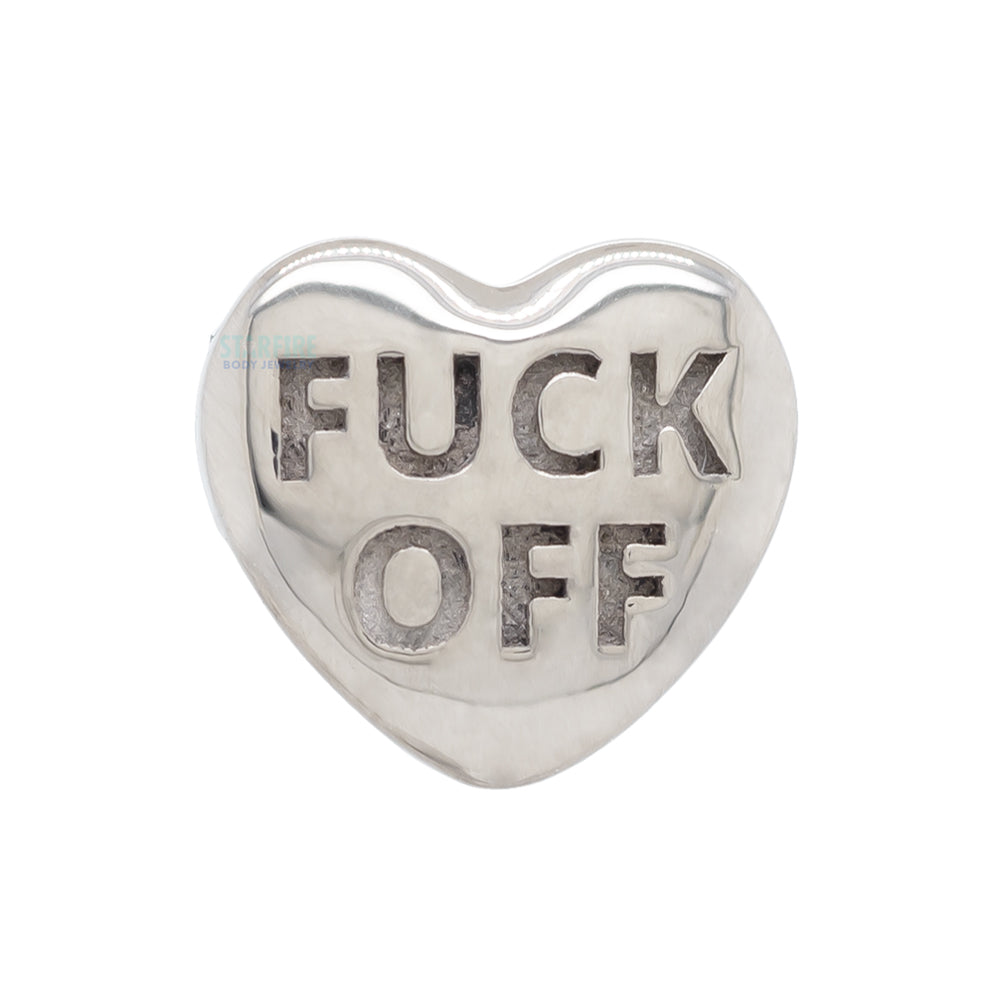 Valentine Conversation Hearts Threaded End in Gold