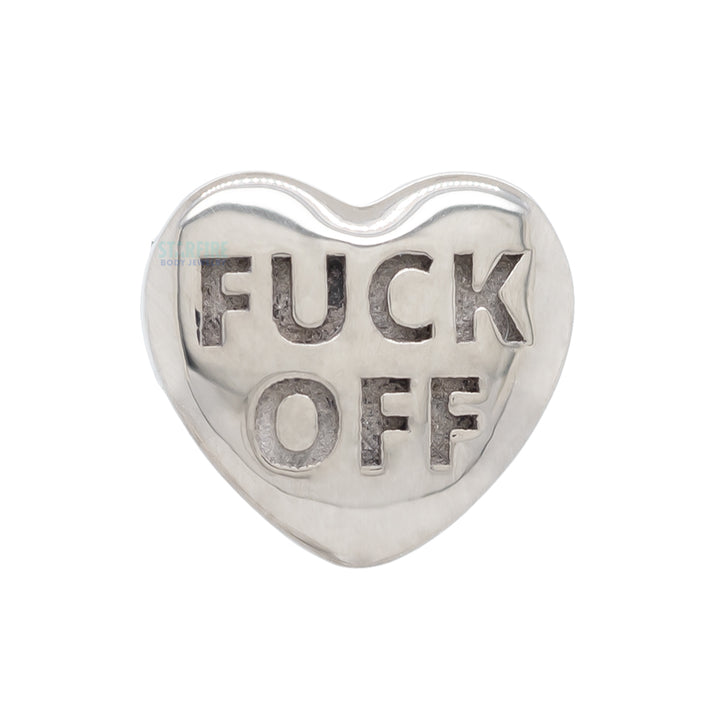 Valentine Conversation Hearts Threaded End in Gold