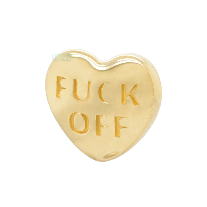 Valentine Conversation Hearts Threaded End in Gold