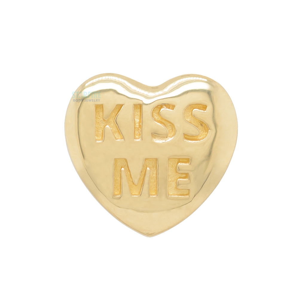 Valentine Conversation Hearts Threaded End in Gold