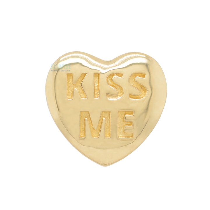 Valentine Conversation Hearts Threaded End in Gold