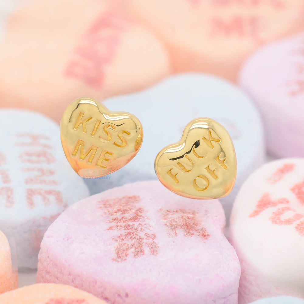 threadless: Valentine Conversation Hearts End in Gold