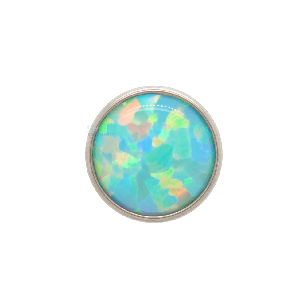 threadless: 4mm Bezel-Set Opal Cabochon End