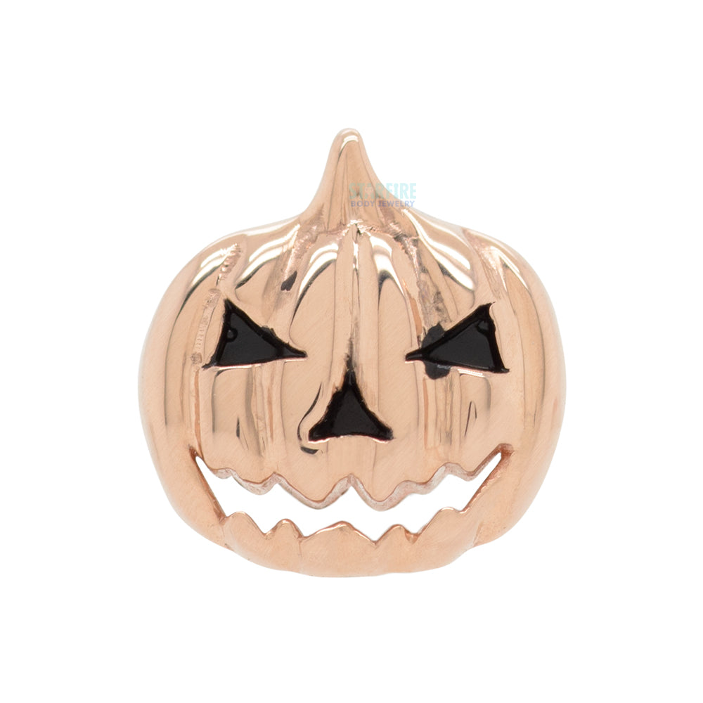 Jack O Lantern Threaded End in Gold