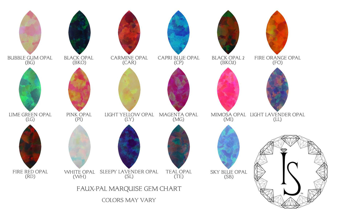 Marquise Fan with Opals on Flatback
