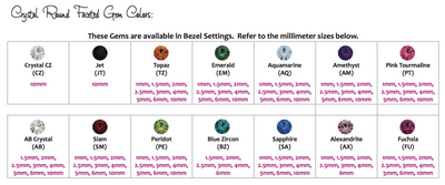 Titanium Crystal Gem Plugs - Fuchsia