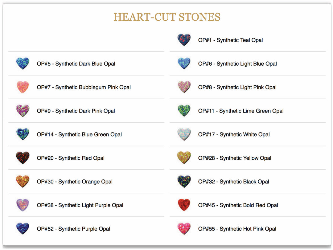 Heart-Cut Opal Cabochon Navel Curve