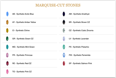 Marquise-Cut Brilliant-Cut Gem Navel Curve