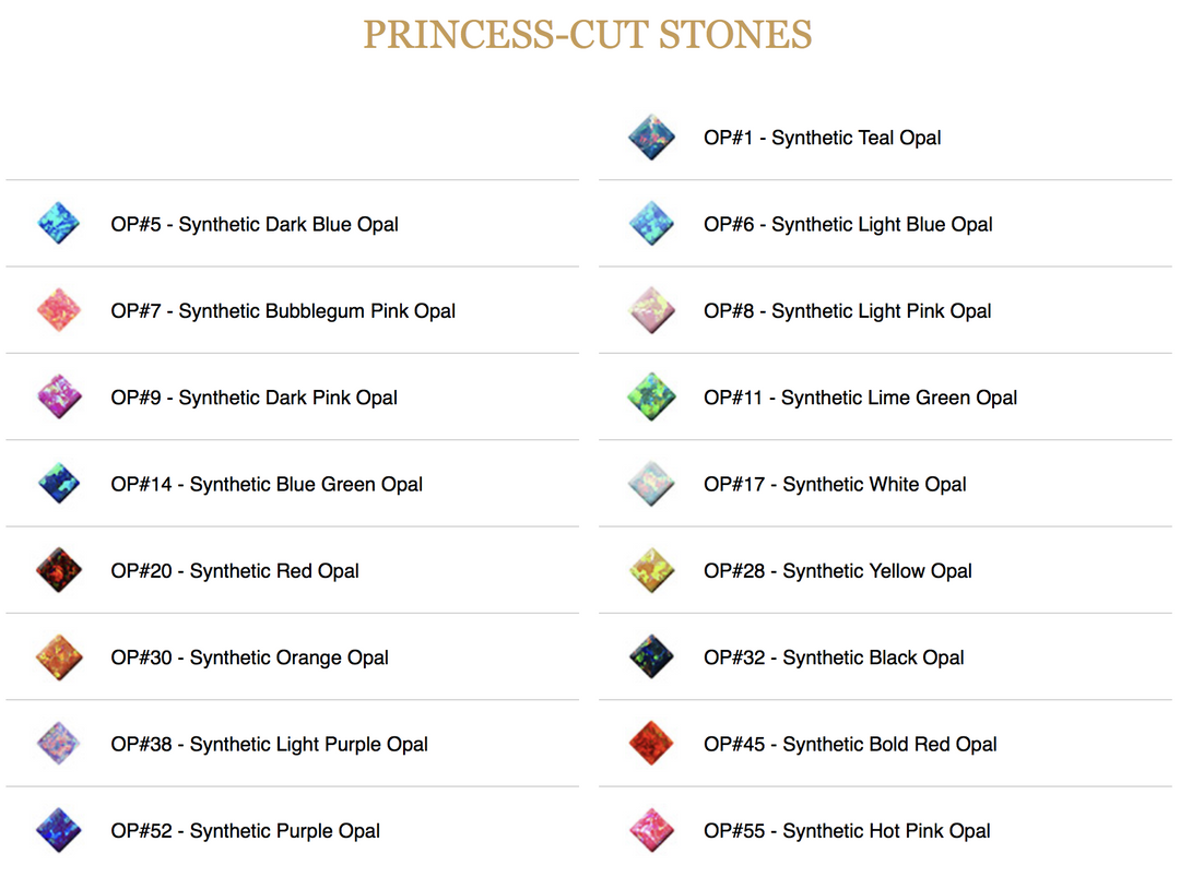 Princess-Cut Opal Cabochon on Flatback