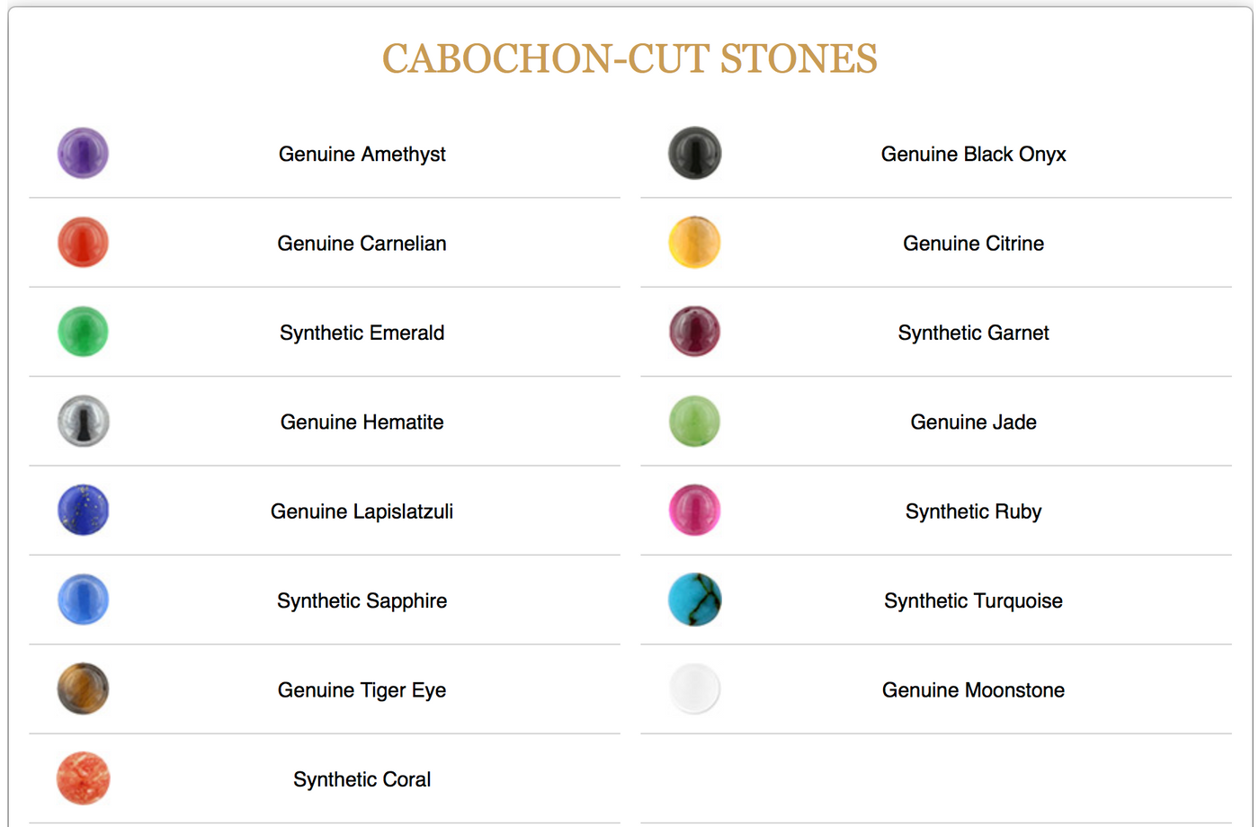 3mm Prong-Set Natural Stone Cabochon on Flatback