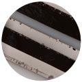 Glass Linear Plugs - Black White
