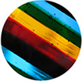 Glass Linear Plugs - Rainbow