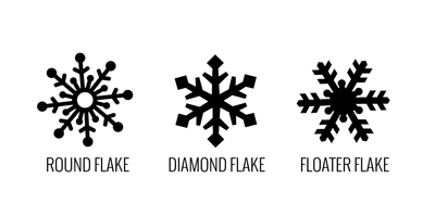 Round Flake Snowflake Wood Plugs